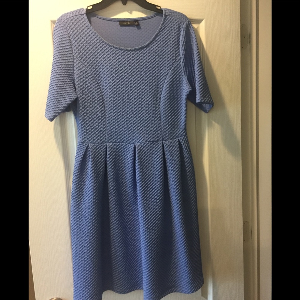 Powder Blue Textured Dress